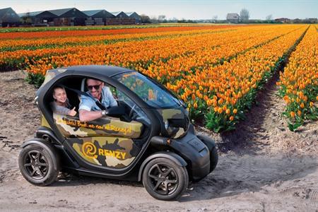 Ervaar de prachtige tulpen- en bloemenvelden met een Twizy