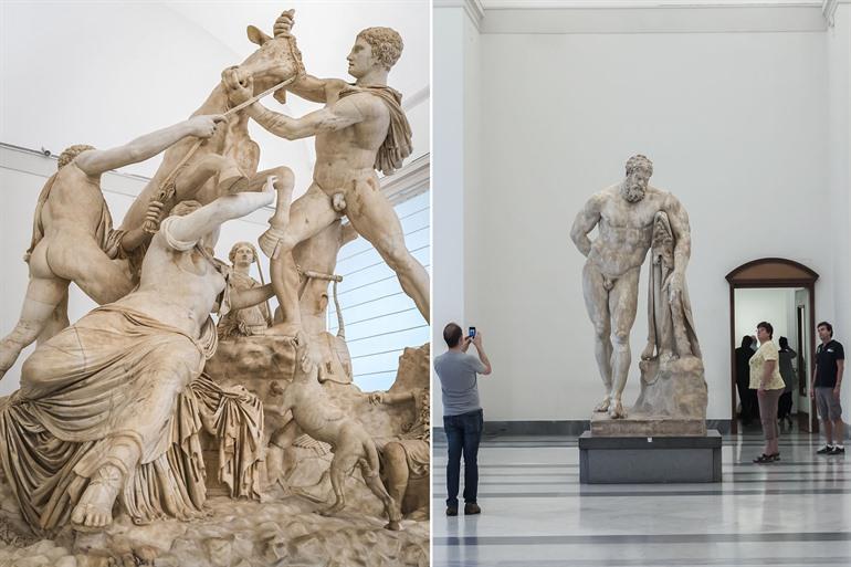 Farnese-stier en Hercules in het MANN, Napels