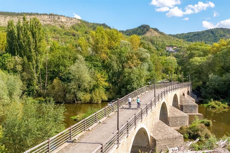 Fietsen over de bruggen van Jena