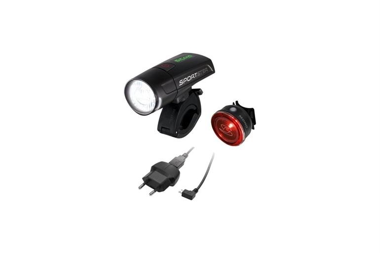CSL Led-fietsverlichtingsset, StVZO-goedgekeurd, fietslampenset, voor