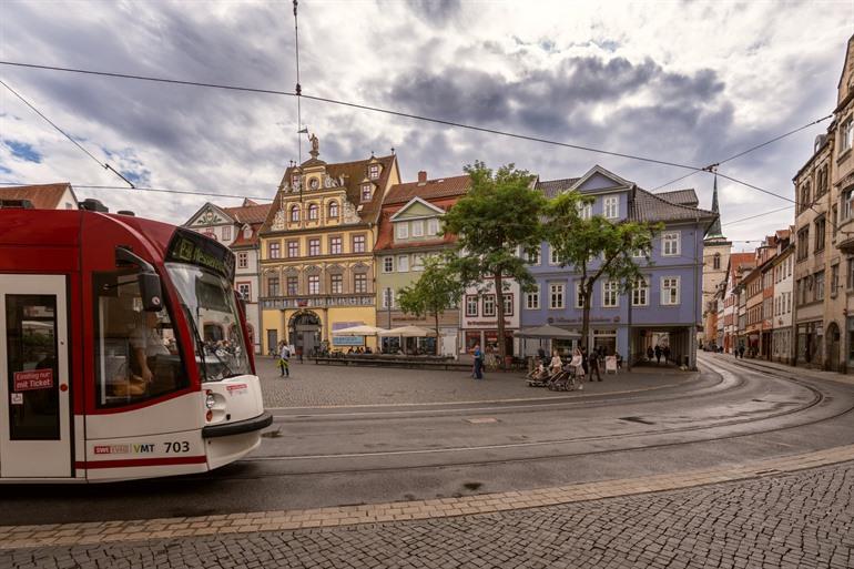 Fischmarkt in de binnenstad van Erfurt