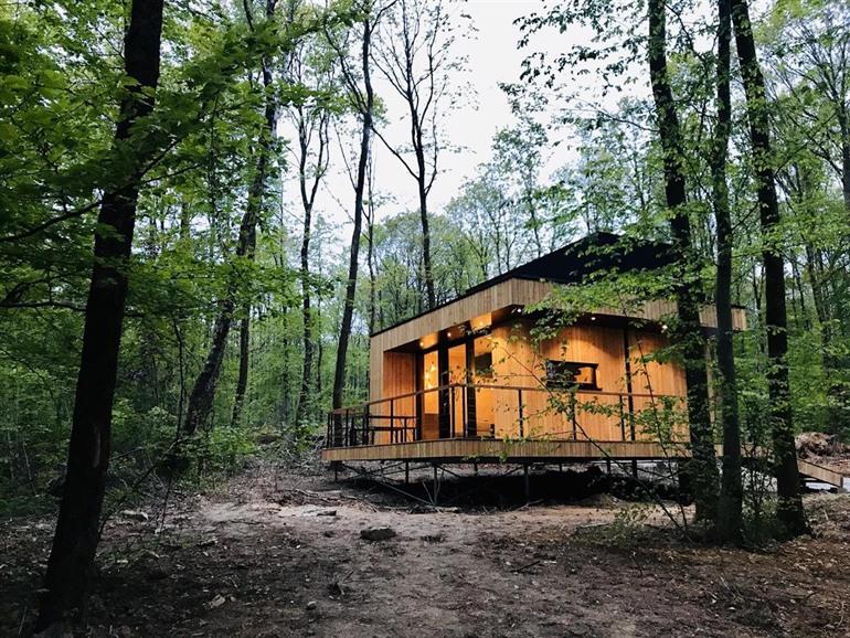 Forest Cube in Oignies, Ardennen