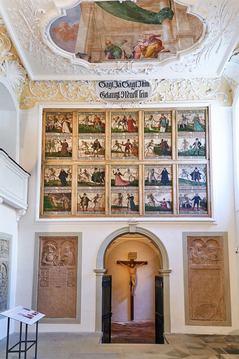 Füssener Totentanz in het Sankt Mang-klooster van Füssen