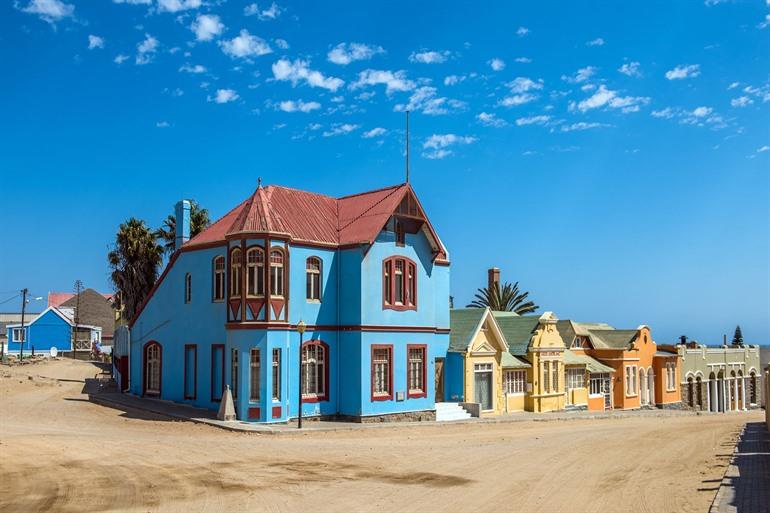 Gekleurde huizen in Lüderitz