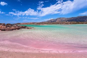 Genieten op het roze zandstrand Elafonissi, Kreta