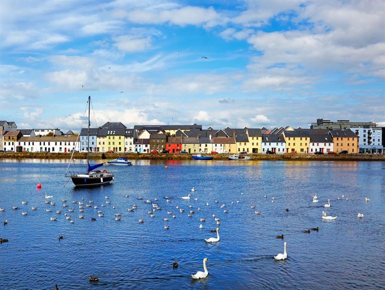 Gezellige centrum van Galway, Ierland