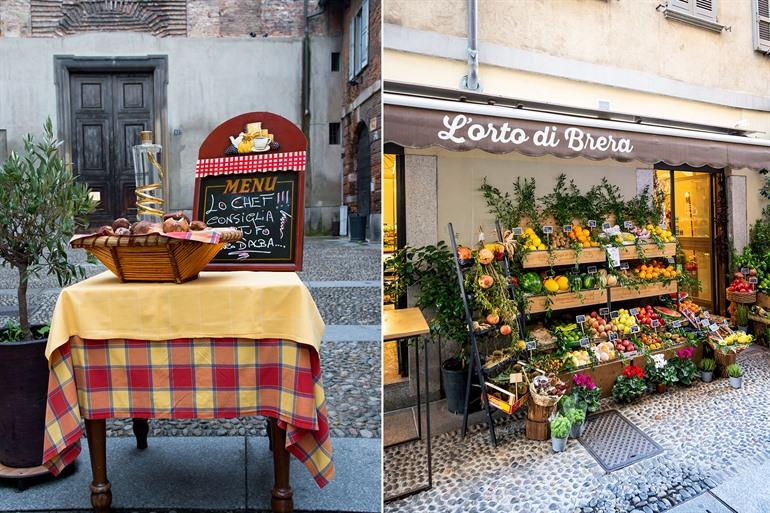 Gezellige straatjes in Brera, Milaan