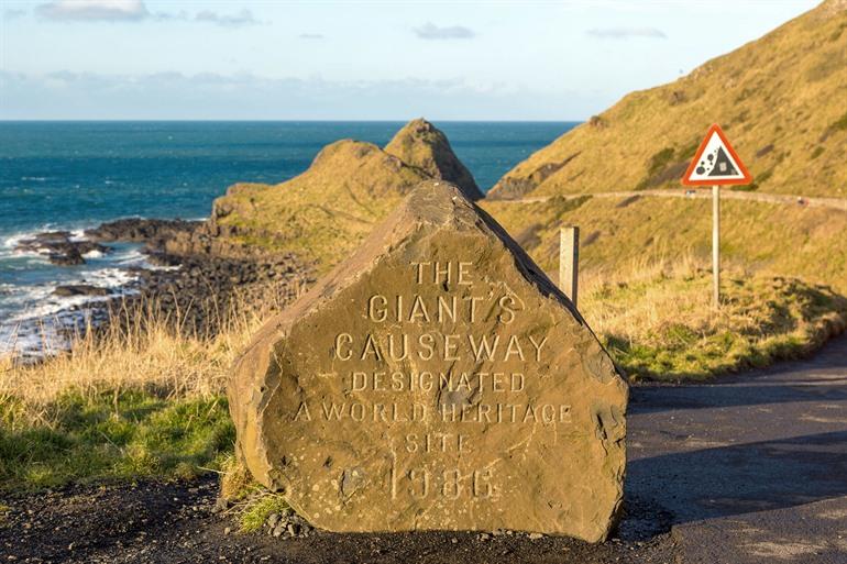 Giant's Causeway World Heritage sign, Noord-Ierland