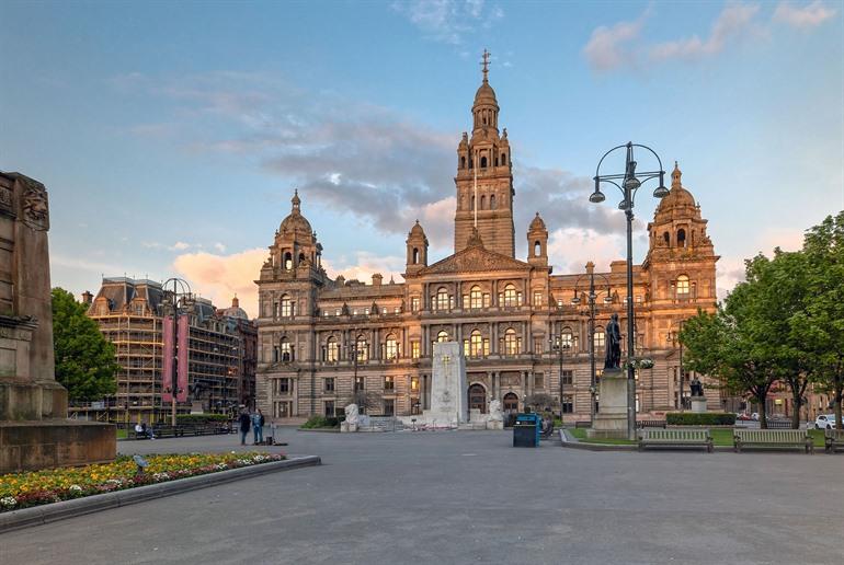 Glasgow City Chambers op het George Square in Glasgow, Glasgow