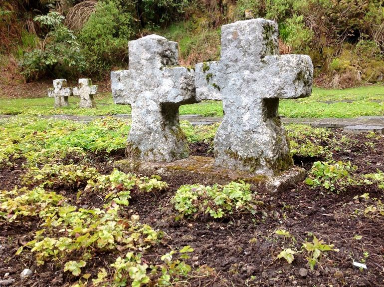Glencree begraafplaats in de Wicklow Mountains