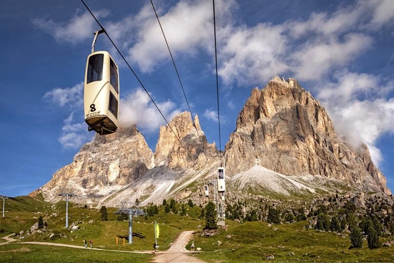 Gondelbahn Forcella del Sassolungo, Dolomieten