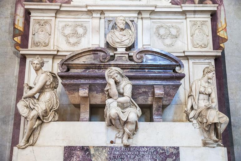 Graftombe van Michelangelo in Basilica di Santa Croce, Firenze