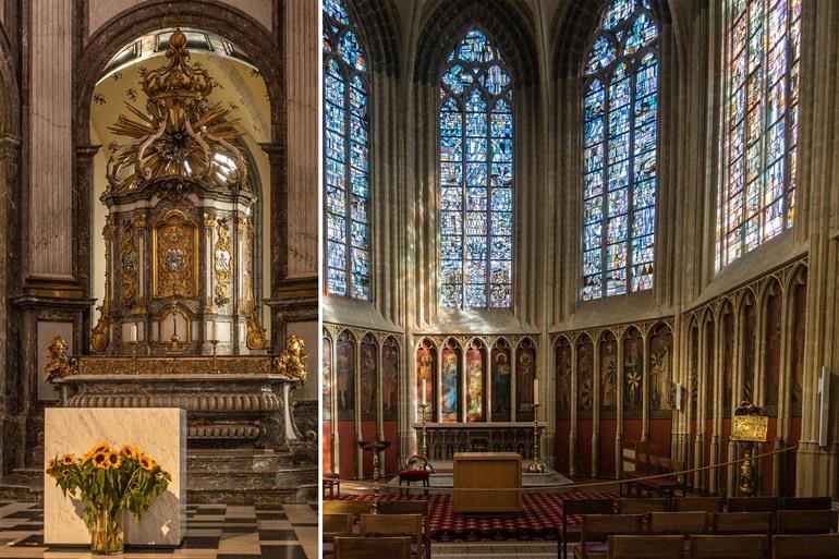 Gravenkapel en altaar van de Onze-Lieve-Vrouwekerk in Kortrijk