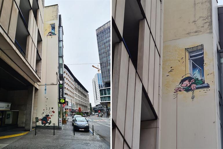 Guust Flater stripmuur Brussel