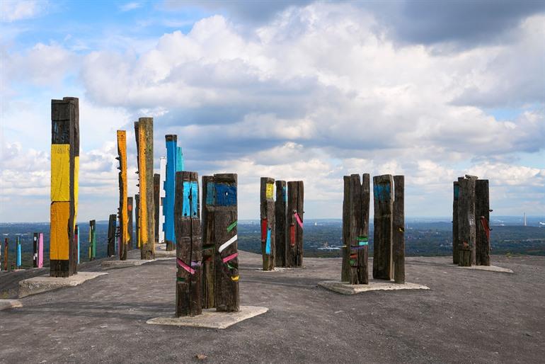 Halde Haniel bij Bottrop, Ruhrgebeid, Noordrijn-Westfalen