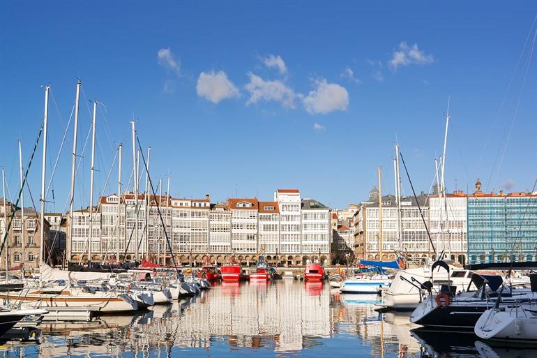 Haven van A Coruña, Galicië in Spanje