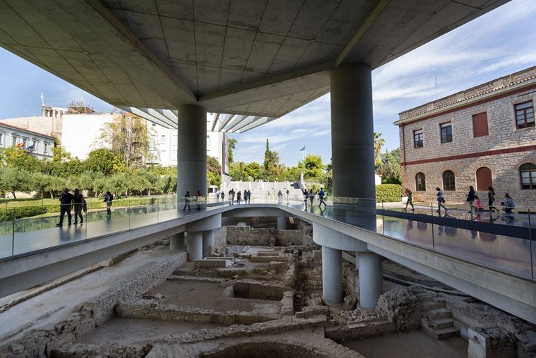 Het archeologische gedeelte van het Akropolismuseum, Athene