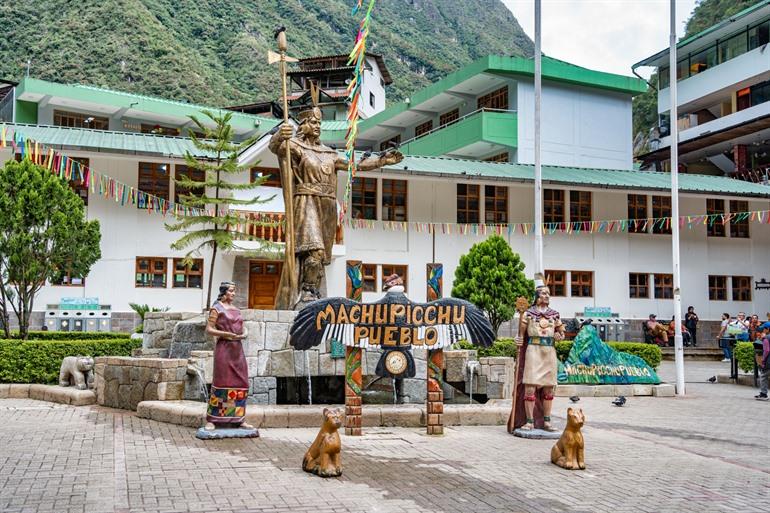 Het centrum van Machu Picchu Pueblo