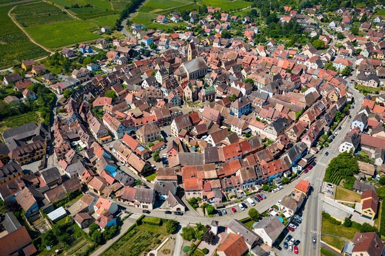 Het cirkelvormige dorp Eguisheim