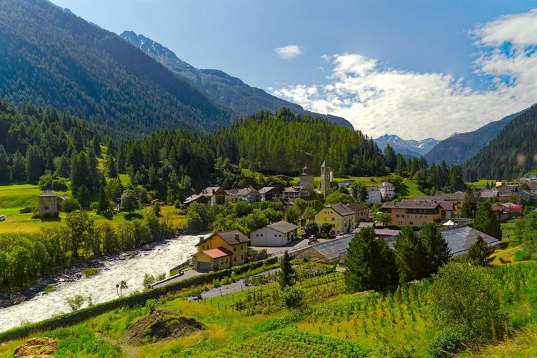Het dorpje Zernez