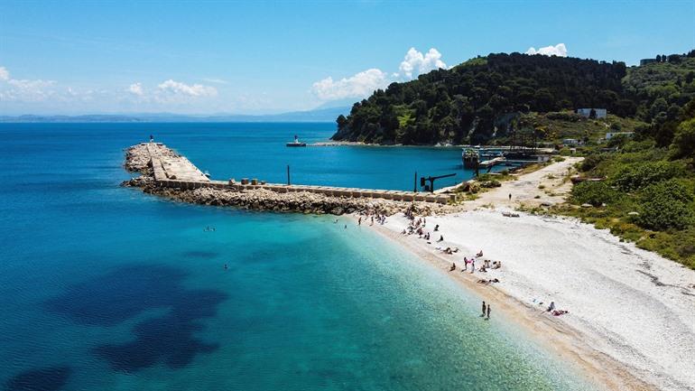 Het eiland Sazan, Albanië