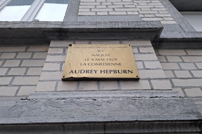 Het geboortehuis van Audrey Hepburn in Elsene