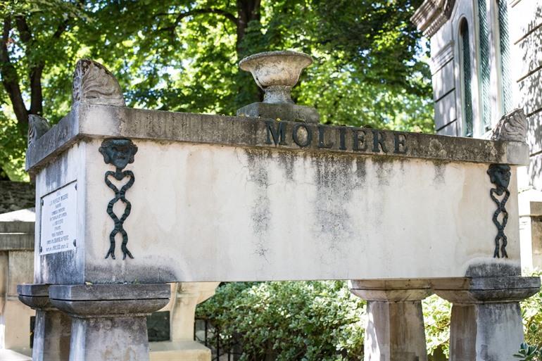 Het graf van Molière op Pere Lachaise in Parijs