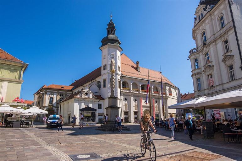 Het kasteel van Maribor met het regionaal museum, Slovenië