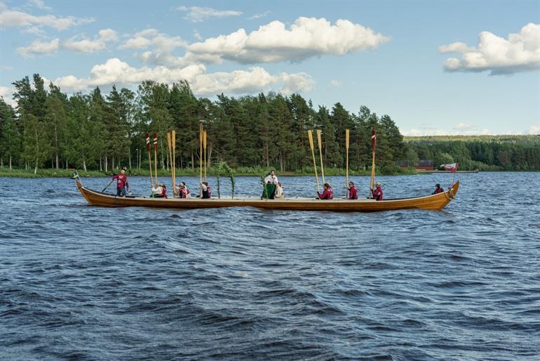Het meer Orsasjön in Zweden