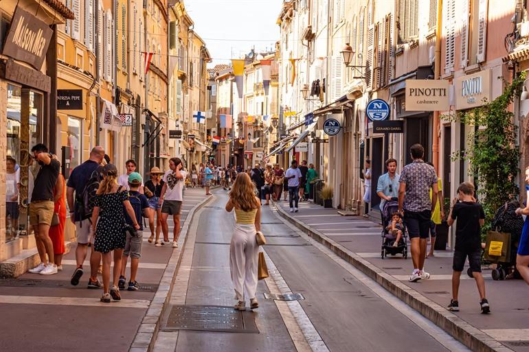 Het pittoreske stadscentrum van Saint-Tropez