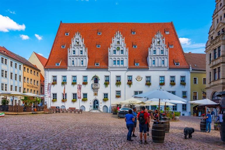 Het Stadhuis Meissen op het marktplein