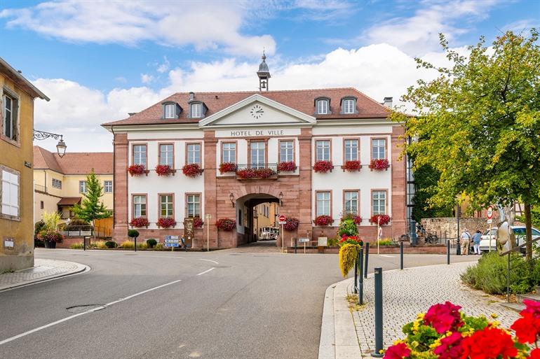 Het stadhuis van Riquewihr, Elzas