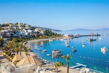 Het stadsstrand van Bodrum, Turkse Riviera