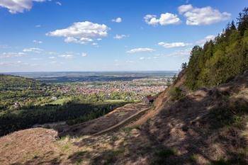 Het uitzicht vanaf de Rammelsberg, Goslar