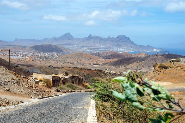 Het uitzicht vanaf het wandelpad naar Monte Verde, Sao Vicente