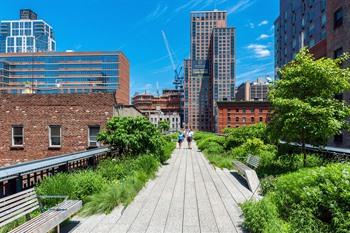High Line aan de westkant van Manhattan, New York