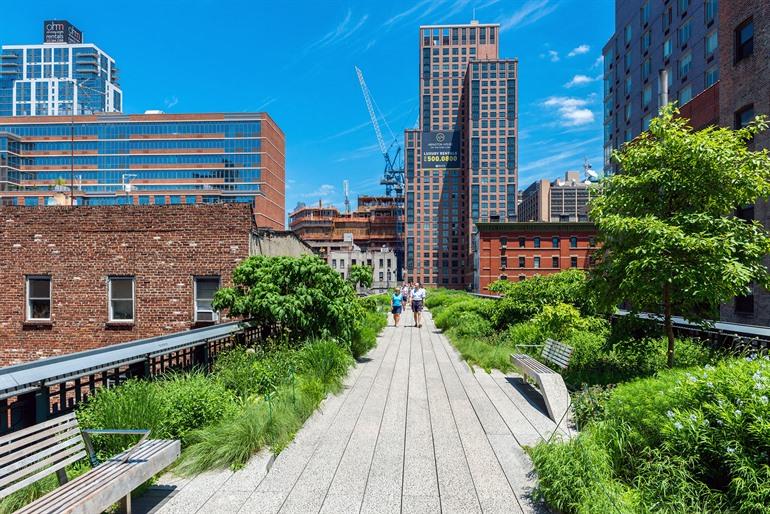 High Line aan de westkant van Manhattan, New York