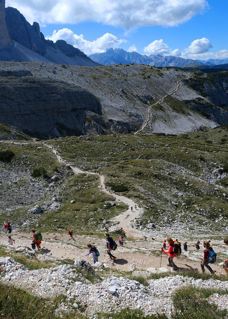 Hiken naar de Drei Zinnen, Dolomieten