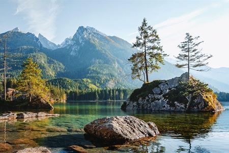 Hintersee in de Beierse Alpen, Duitsland