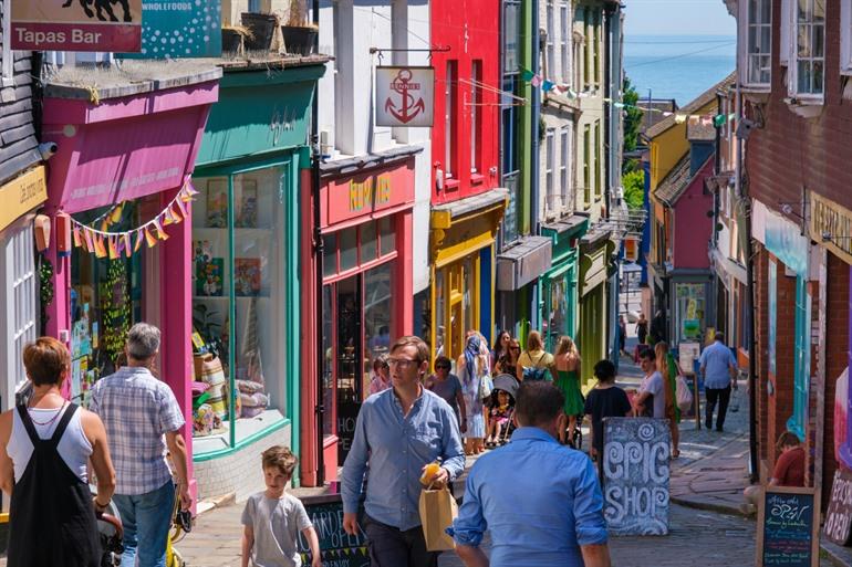 Hippe wijk in Folkestone