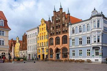 Historisch huizen in het oude centrum van Stralsund