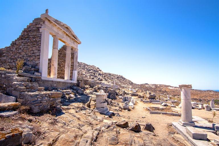 Historische ruïnes in Delos