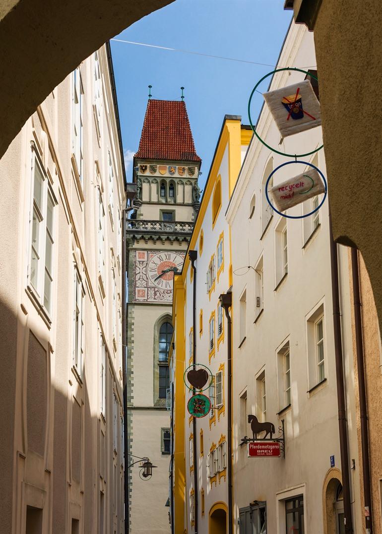 Höllgasse, de kunstenaarsstraat van Passau
