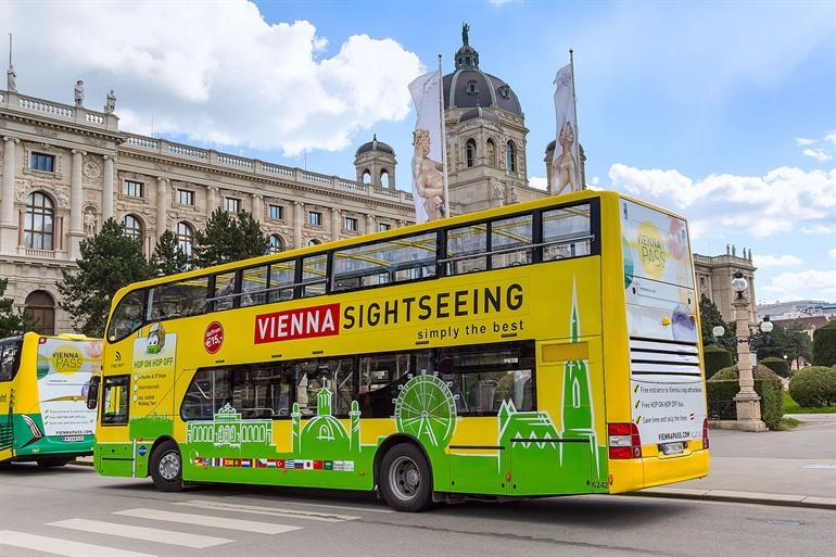 Hop-on-hop-off bus in Wenen, Oostenrijk