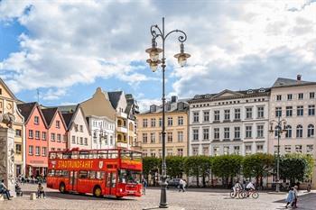 Hop-on Hop-off bussen in Schwerin, Duitsland