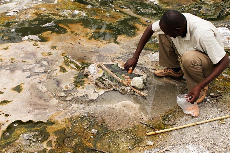 Hot springs bij Semuliki National Park