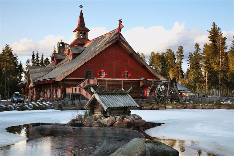 Huis van de kerstman in Tomteland, Dalarna, Zweden