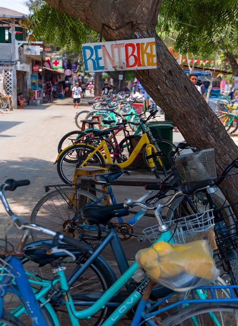 Huur een fiets en verken de Gili eilanden op eigen houtje