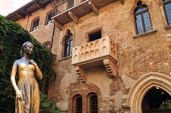 Iconische balkon van Romeo en Julia in Verona