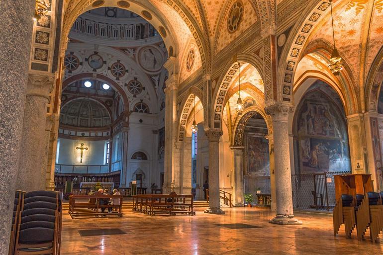 Interieur van de Santa Maria delle Grazie, Milaan